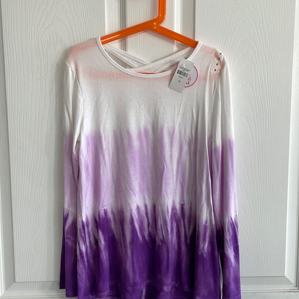 NWT Girls Justice LS Tied Dyed Shirt